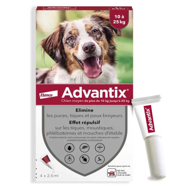 anti parasites chien 10 à 25 kg pipettes